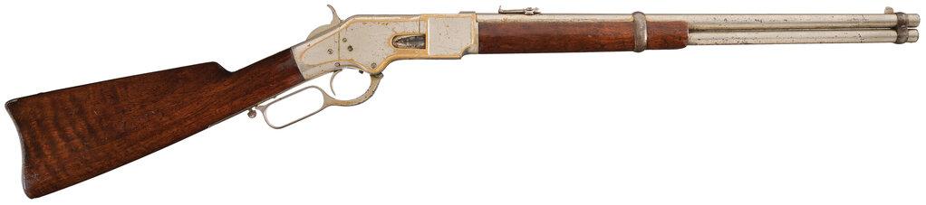 Nickel Plated Winchester Model 1866 Lever Action Carbine