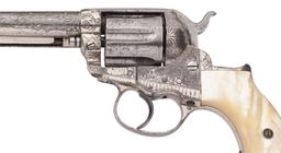 Texas Shipped Engraved Colt Model 1877 Lightning DA Revolver