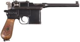 German Mauser "Red 9" C96 Broomhandle Pistol with Matching Stock