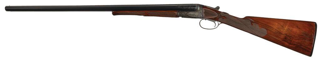Engraved A. H. Fox 16 Gauge DE Grade Double Barrel Shotgun