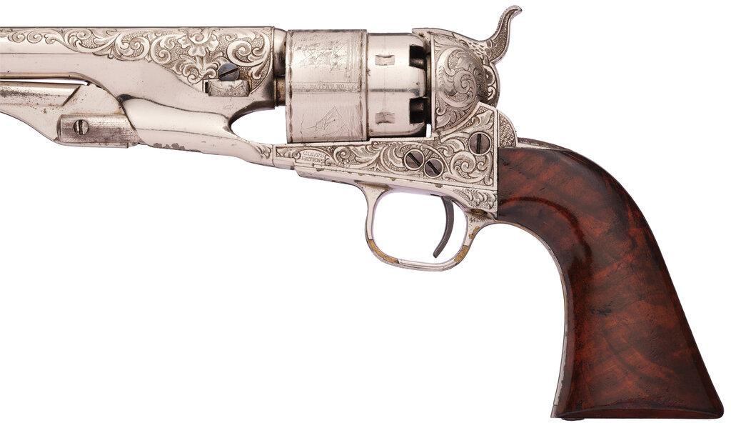 Colt Model 1860 Army Revolver with Heavy Leaf Scroll Engraving