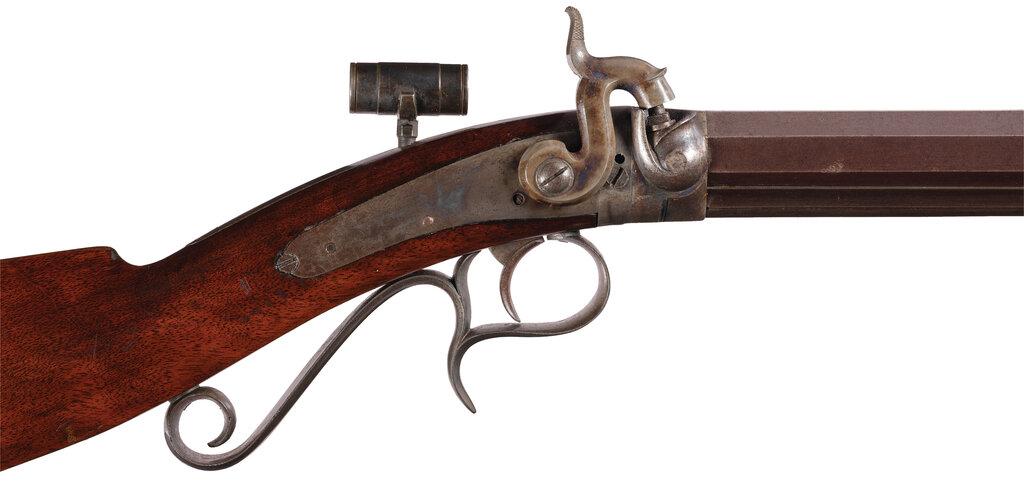 Cased American Boy's/Lady's Percussion Rifle by G. H. Ferriss