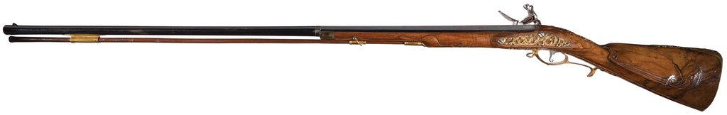Pair of J.J. Behr Enclosed Lock Flintlock Sporting Guns