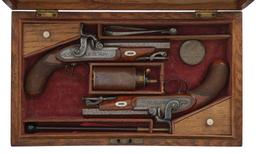Charles D. Cayley of H.M.S. Rodney Baker Percussion Pistols