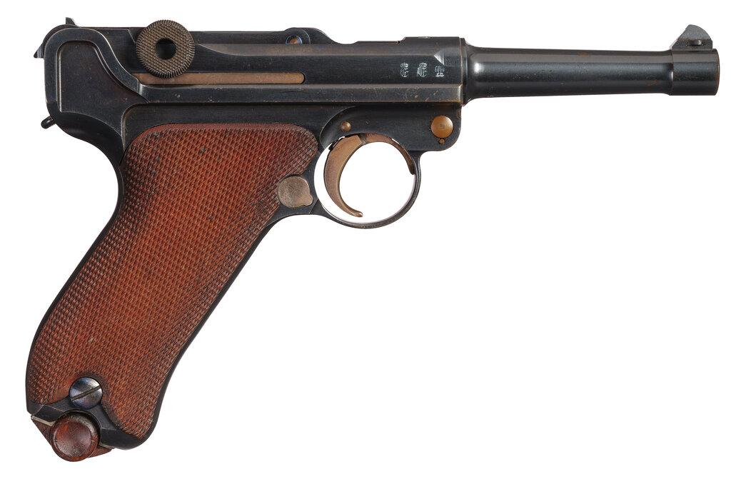 Unit Marked "1911" Dated DWM Model 1908 Luger with Holster