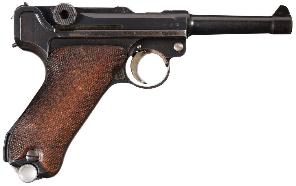 Mauser "S/42" "1936" Luger Pistol with WWII Capture Certificate