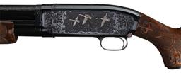 Engraved and Inlaid Winchester Model 12 Slide Action Shotgun