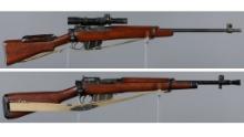 Two BSA Shirley Bolt Action SMLE Rifles