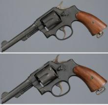 Two Smith & Wesson Victory Model Double Action Revolvers