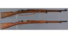 Two Swedish Carl Gustaf Model 1896 Mauser Bolt Action Rifles
