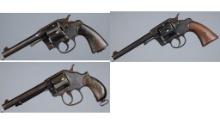 Three Colt U.S. Military Double Action Revolvers