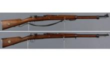 Two Swedish Carl Gustaf Mauser Bolt Action Rifles