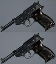 Two WWII German Spreewerke "cyq" Code P.38 Pistols