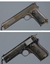 Two Early Colt Semi-Automatic Pistol