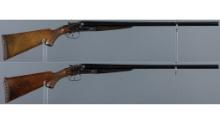 Pair of Factory Engraved and Gold Inlaid Defourny Shotguns
