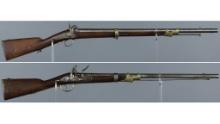 Two Antique French Military Pattern Long Guns