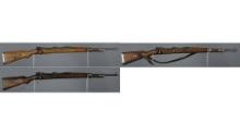 Three World War II Era German Model 98 Bolt Action Rifles