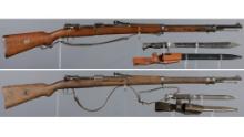 Two World War I Era German Military Rifles with Bayonets