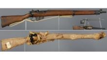 Two British Military Lee-Enfield Bolt Action Rifles