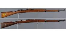 Two Swedish Carl Gustaf Model 1896 Mauser Bolt Action Rifles