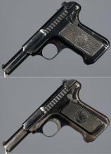 Two Savage Model 1907 Pistols with Extra Magazines