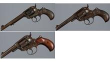 Three Colt Model 1877 Double Action Revolvers