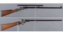 Two Massachusetts Arms Co. Maynard Single Shot Sporting Rifles