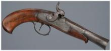 Engraved Percussion Blunderbuss Pistol with Elliptical Muzzle
