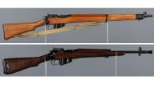 Two Lee-Enfield Pattern Bolt Action Military Long Guns