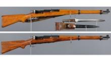 Two Swiss K31 Straight Pull Rifles