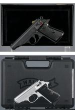 Two Walther PP Series Semi-Automatic Pistols with Cases