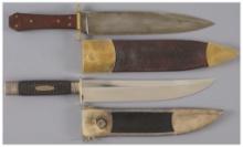 Two David Bailey Custom Knives with Sheaths