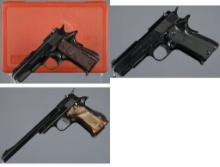 Three Spanish Semi-Automatic Pistols