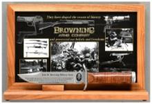 John M. Browning Military Guns Commemorative Knife with Stand