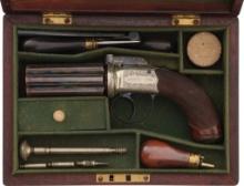 Cased Spencer "Improved Revolving Pistol" Percussion Pepperbox