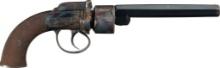 Manton English Six-Shot Bar Hammer Percussion Revolver