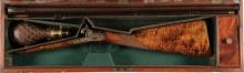 Cased John Manton & Son Percussion Double Barrel Shotgun