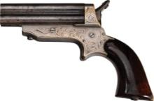 Factory Engraved Sharps Model 2 Four-Barrel Pepperbox Pistol