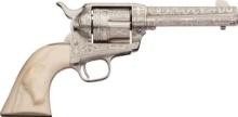 Cattle Brand Engraved Colt Single Action Army Revolver