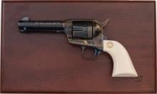 Cased Paul Mobley Engraved and Gold Inlaid Colt SAA Revolver