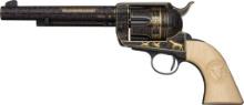 Engraved/Inlaid J.P. Sauer & Sohn Western Six Shooter Revolver