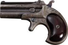 Antique Engraved E. Remington & Sons Over/Under Derringer