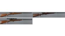 Three Savage Sporter Bolt Action Rifles