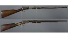 Two Winchester Model 1890 Slide Action Rifles