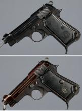 Two Beretta Model 1934 Semi-Automatic Pistols