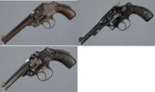 Three Smith & Wesson Double Action Revolvers