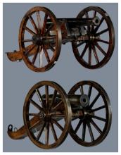 Two Spanish Black Powder Miniature Cannons