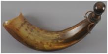Antique Powder Horn with London and Nautical Themed Inscriptions