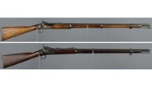 Two Antique Breech Loading Single Shot Rifles