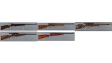 Five Savage Bolt Action Rifles